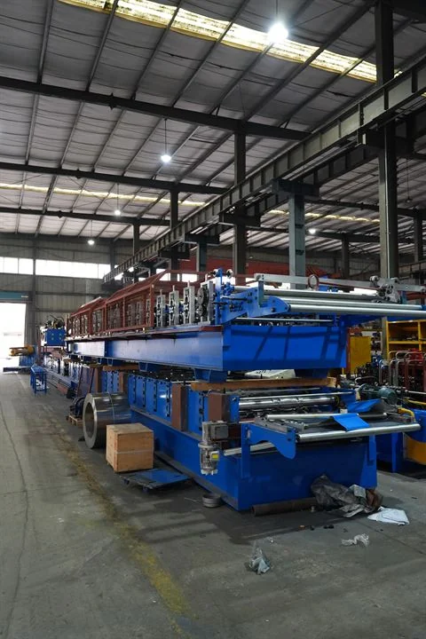 Complete roll forming line under assembly