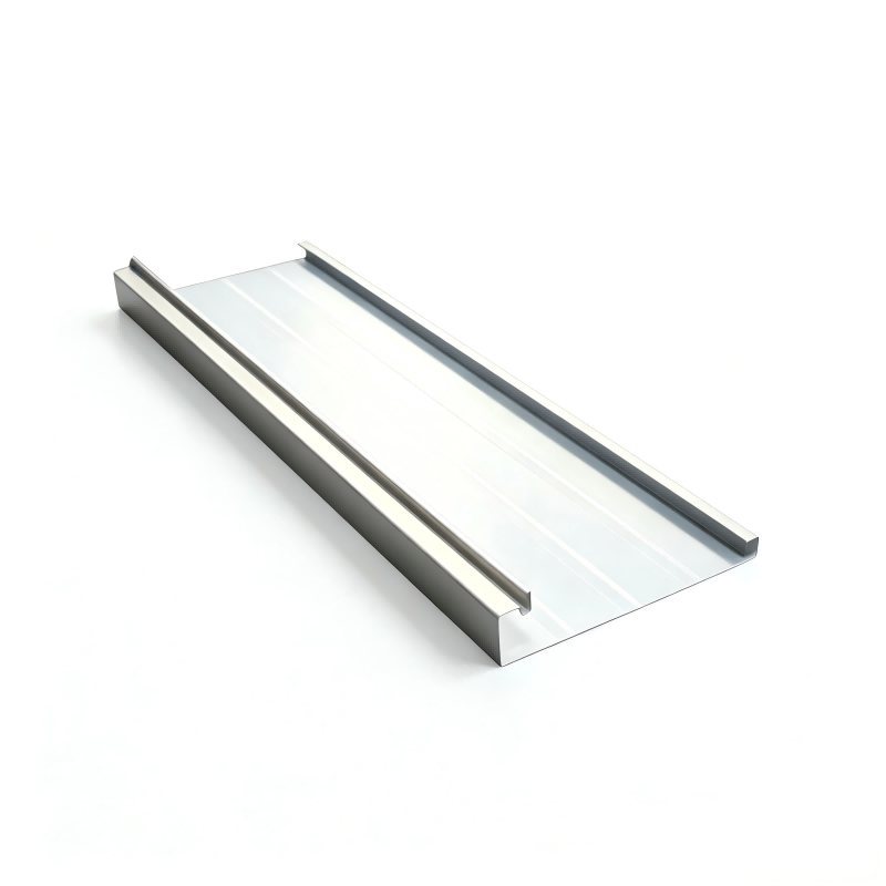 Our Xiamen production base illustration of the HGT-185 C-shaped gutter profile; not a measured acceptance sample